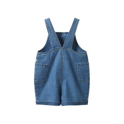 Trucker Shortie Overalls Chambray - Nature Baby
