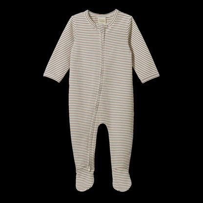 Dreamlands Suit Mushroom Pinstripe Nature Baby