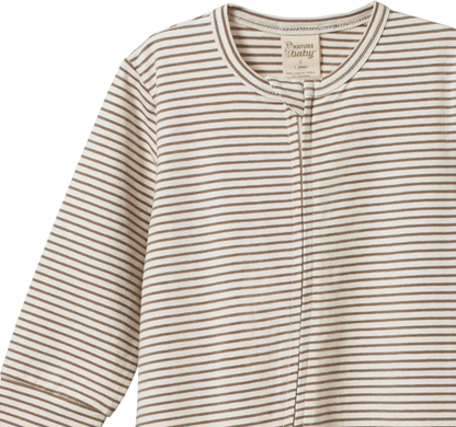 Dreamlands Suit Mushroom Pinstripe Nature Baby