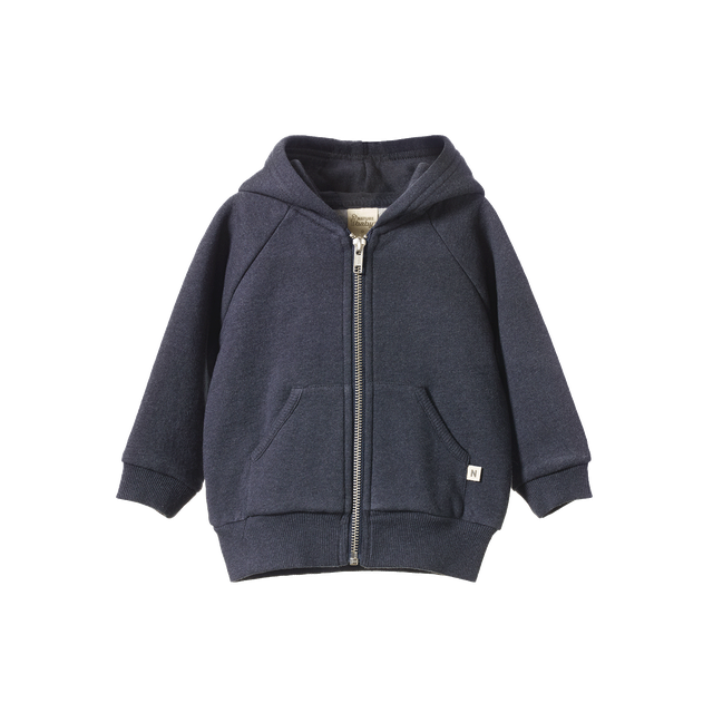 Hooded Sweatshirt Navy Marl Nature Baby