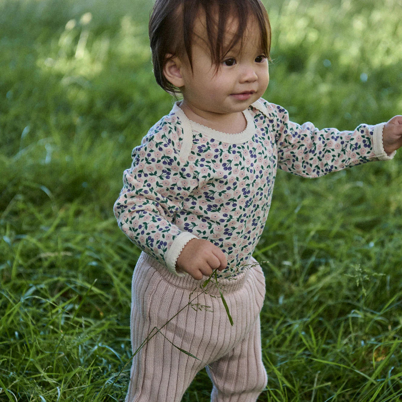 L/S Bodysuit Briarwood Print Nature Baby