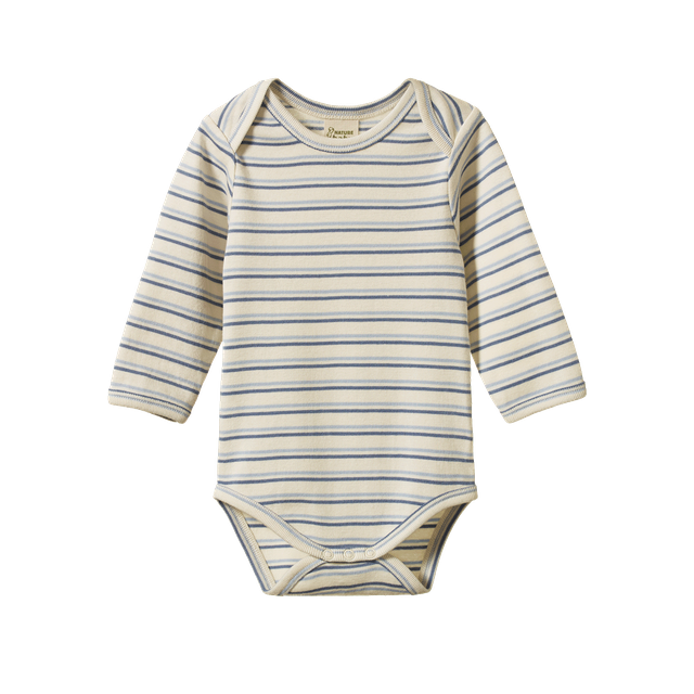 L/S Bodysuit Horizon Stripe Nature Baby