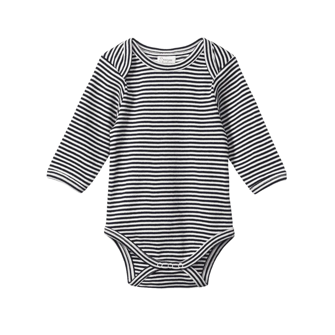 L/S Bodysuit Navy Stripe Nature Baby