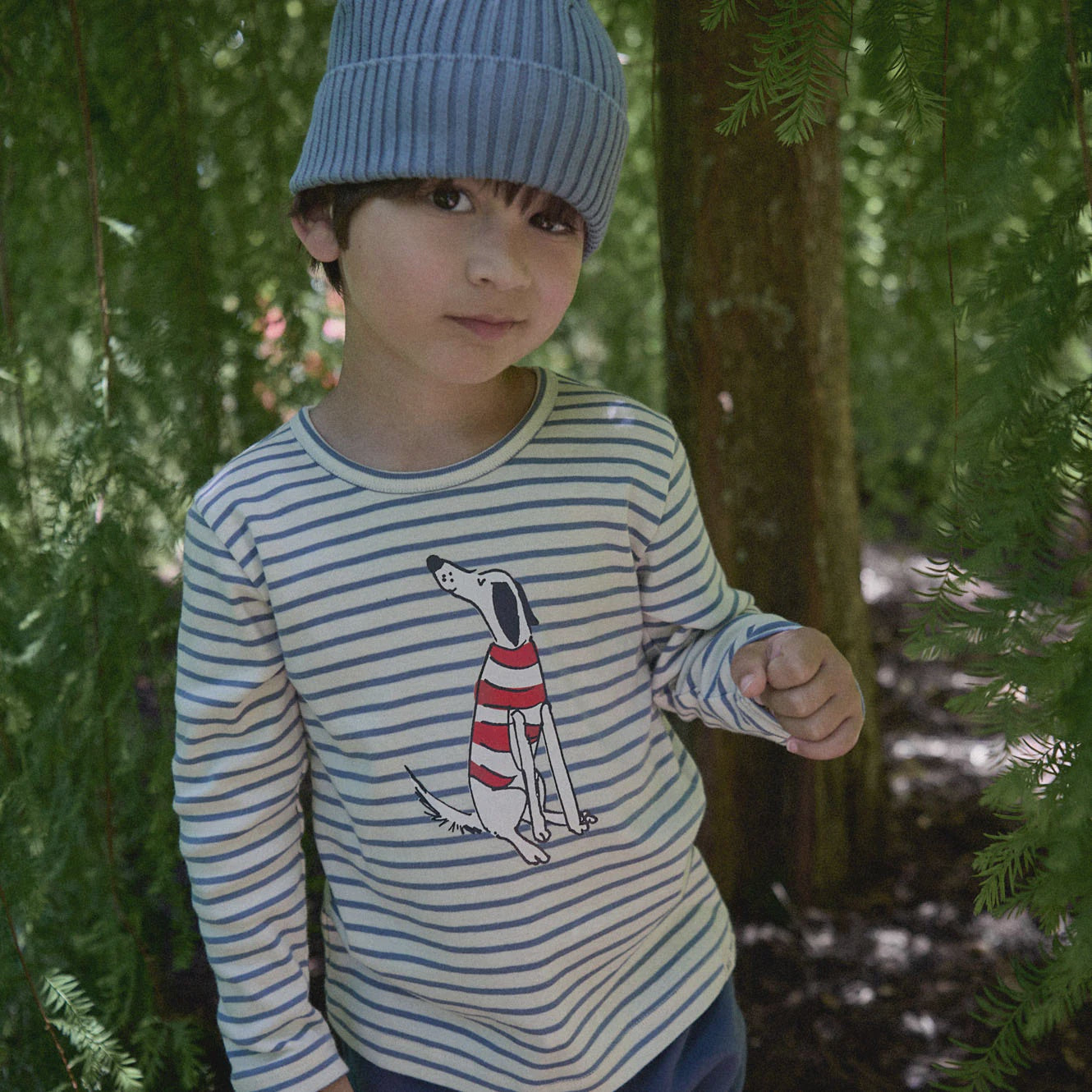 L/S River Tee Best Friend Stripe Nature Baby