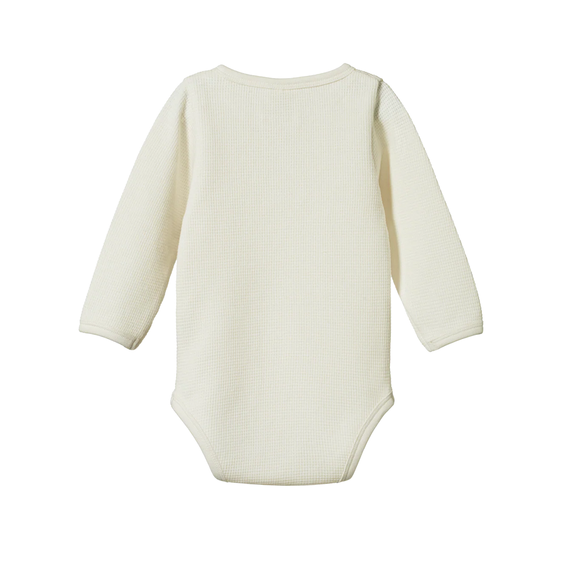 Henley L/S Bodysuit Waffle Natural Nature Baby