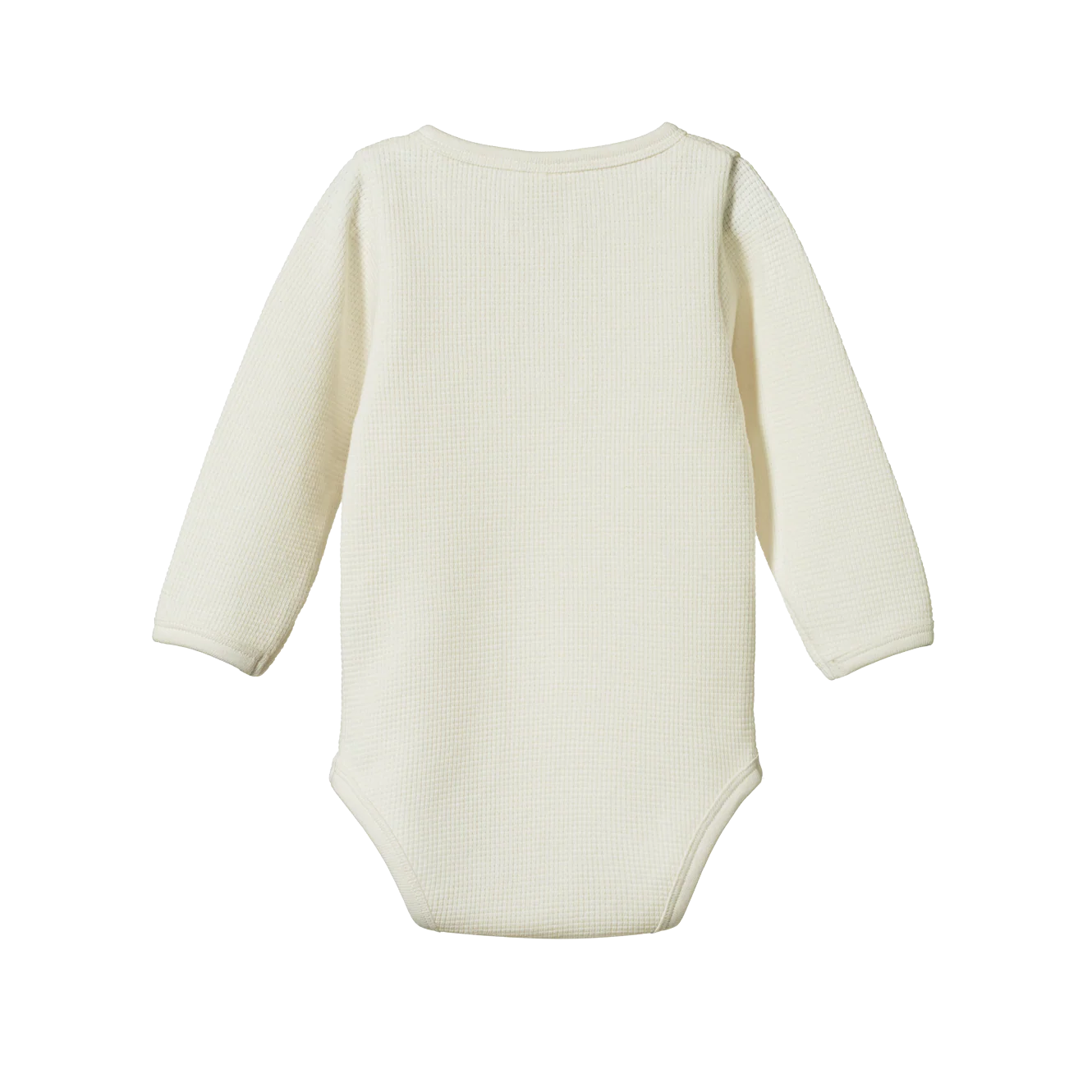 Henley L/S Bodysuit Waffle Natural Nature Baby