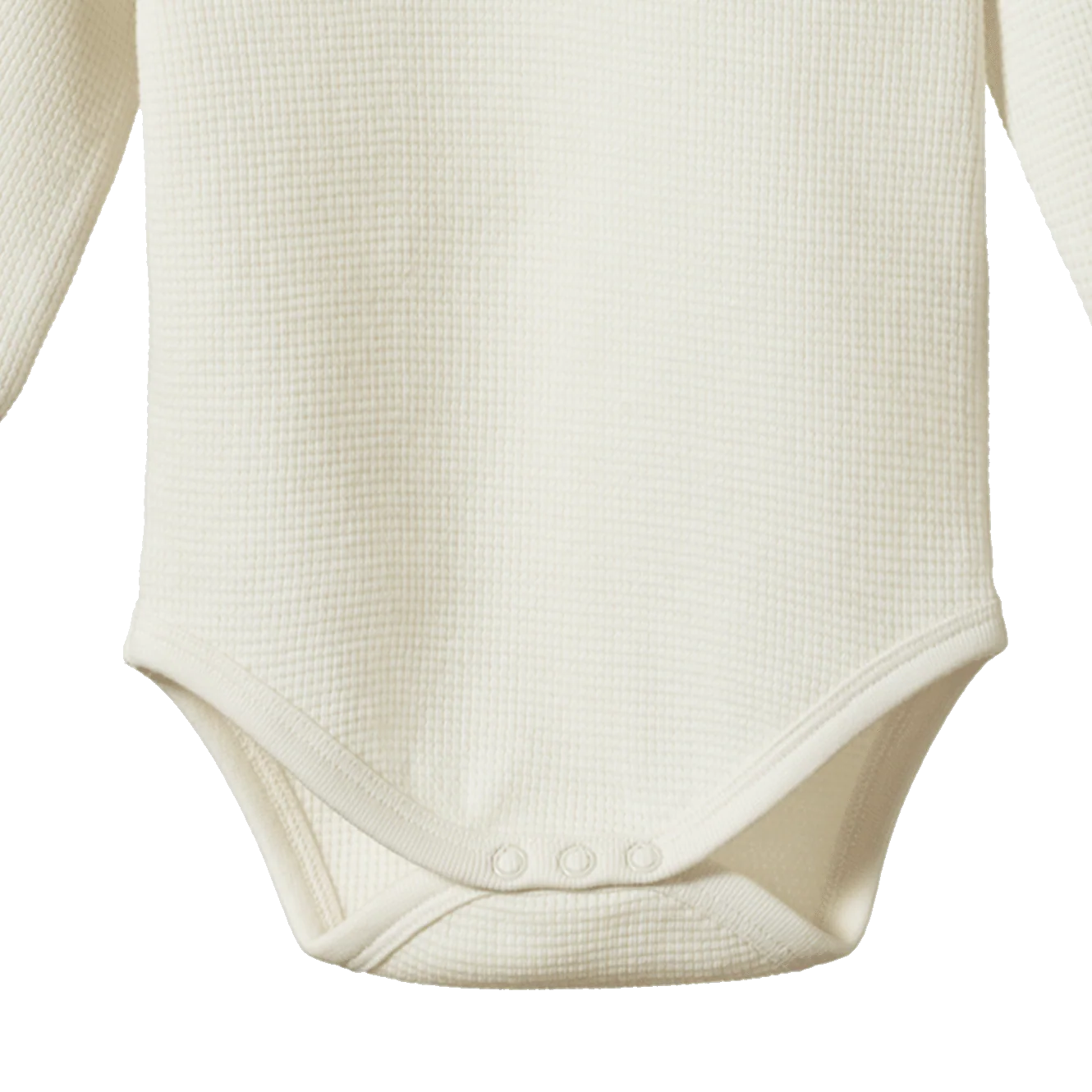 Henley L/S Bodysuit Waffle Natural Nature Baby