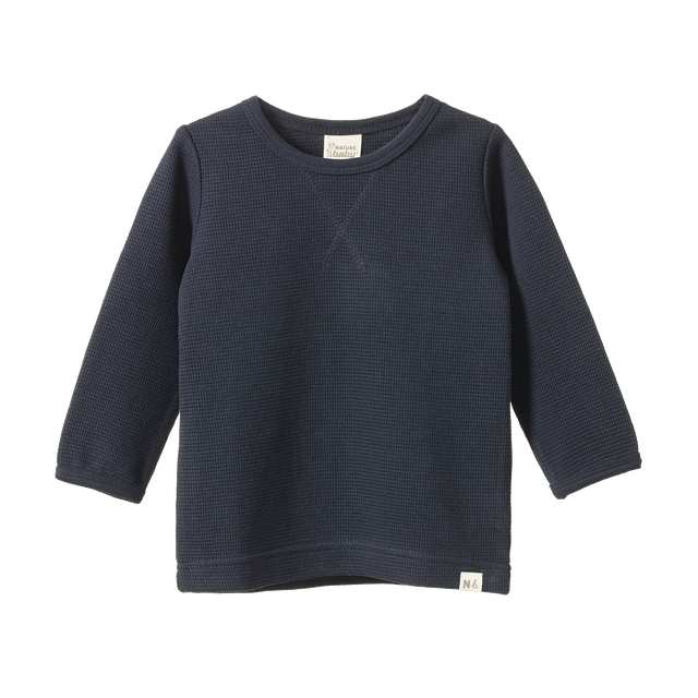 Waffle Tee Navy Nature Baby