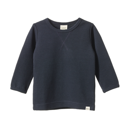 Waffle Tee Navy Nature Baby