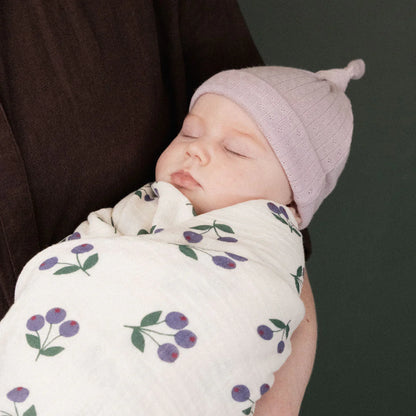 Muslin Wrap Winter Berry Print Nature Baby