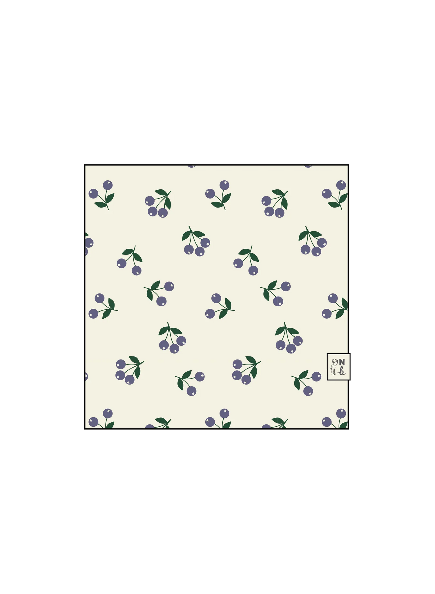 Muslin Wrap Winter Berry Print Nature Baby