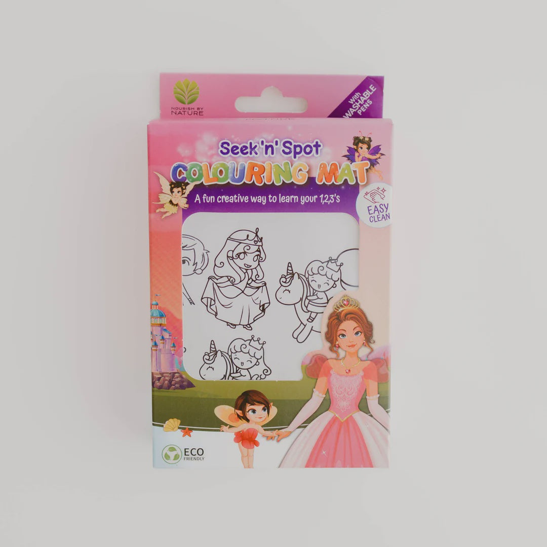 Silicone Seek N Spot Colouring Mat - Princesses &amp; Fairies