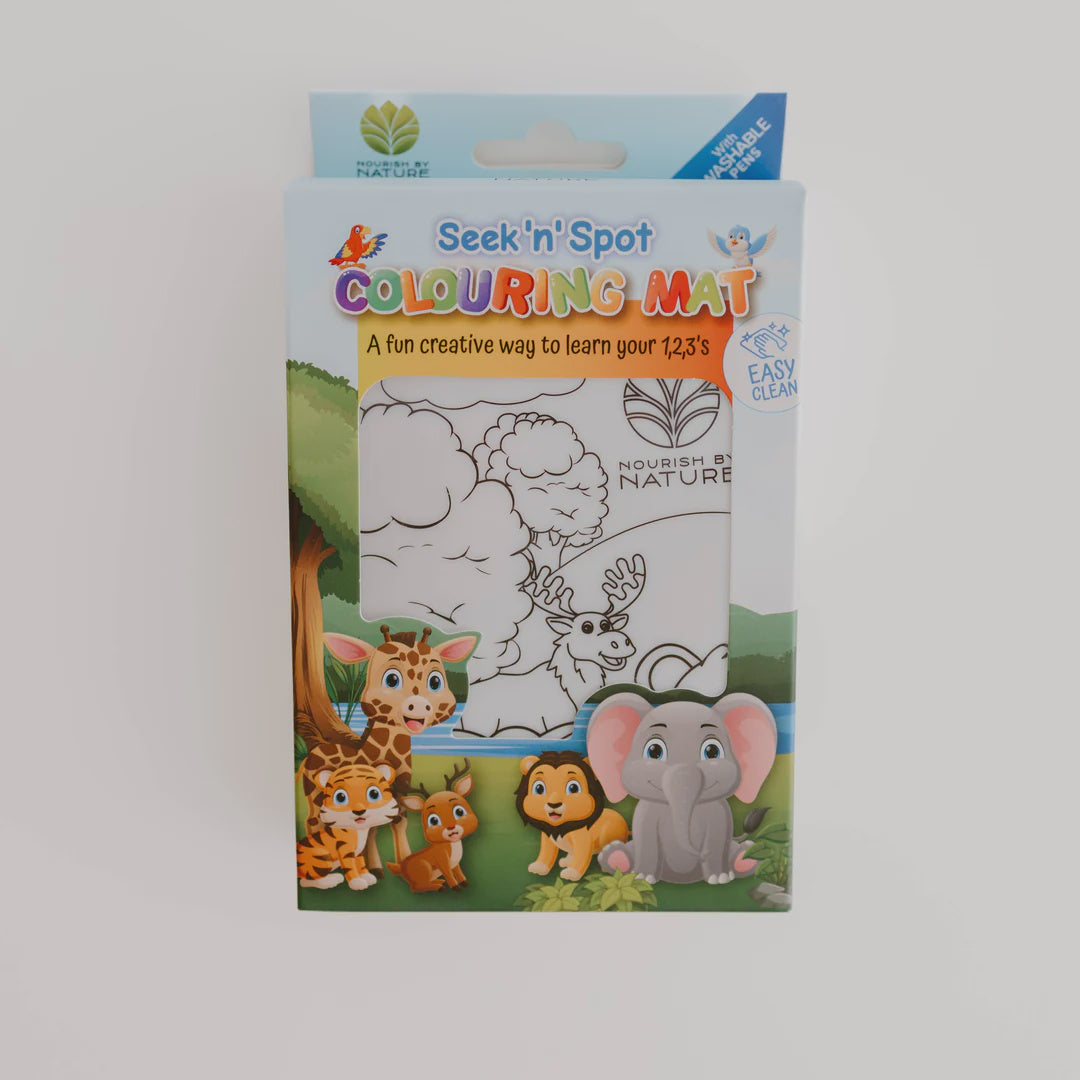 Silicone Seek N Spot Colouring Mat - Animal