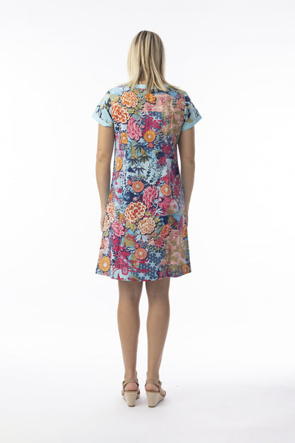 20140 Ikebana Dress Patch Short Sleeve