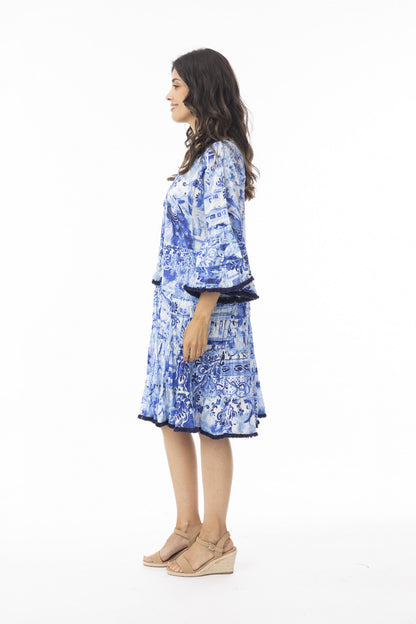 40188 Okayama Dress Layers Frill Sleeve