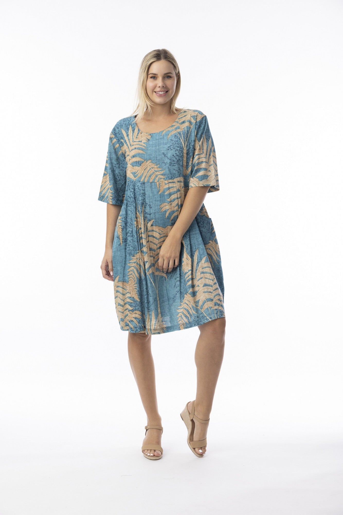 40201 Ponta Verde Dress Elbow Sleeve