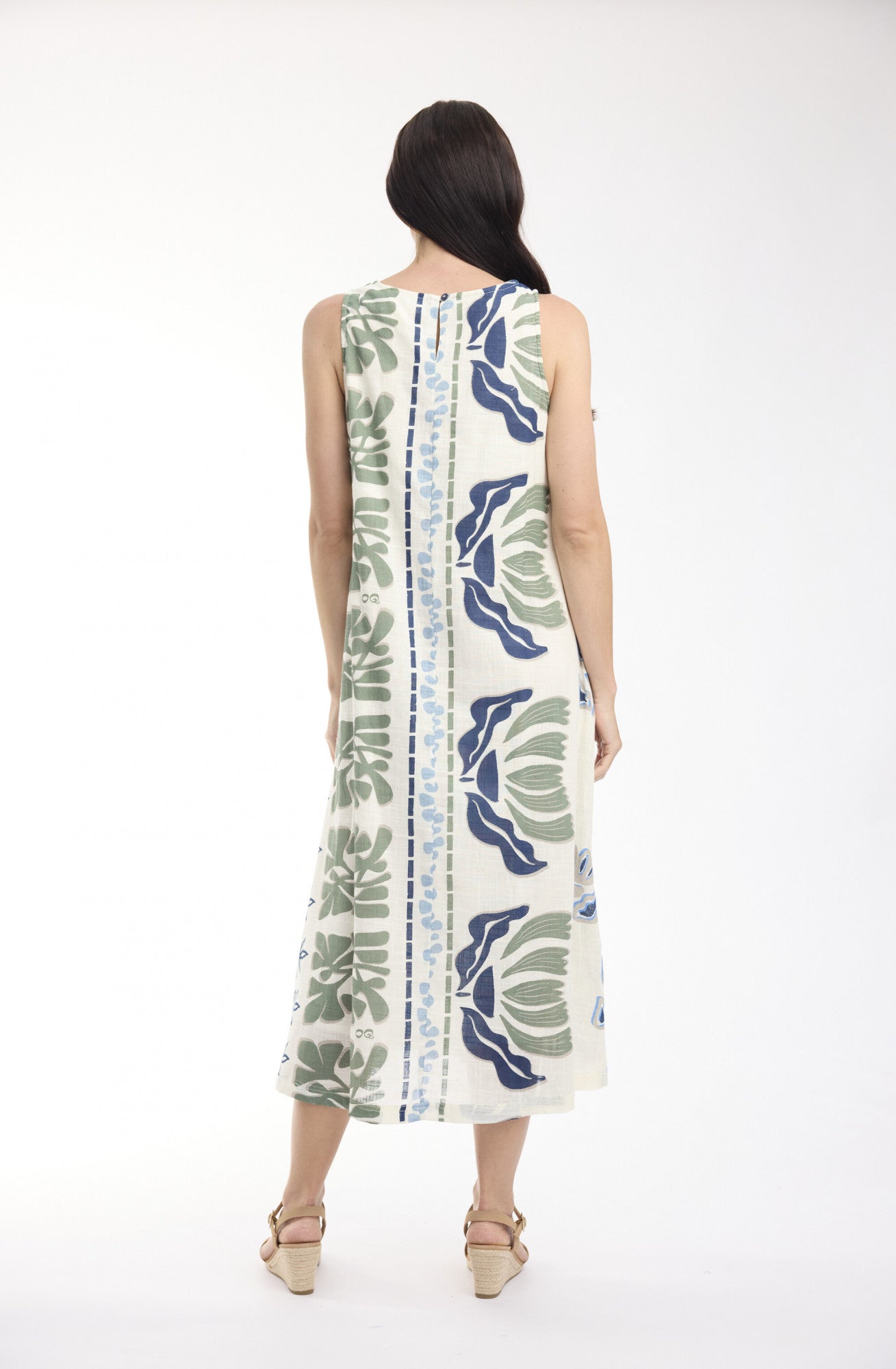 Liberte White Dress Midi Sleeveless - Orientique