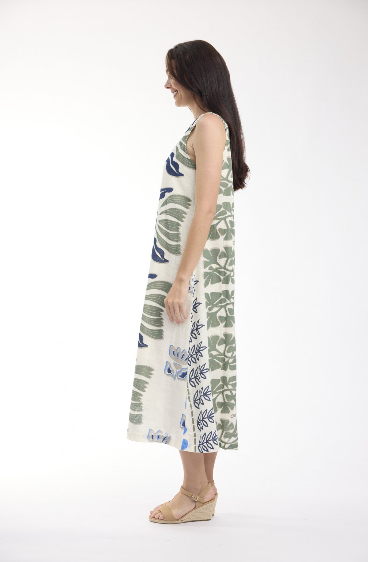 Liberte White Dress Midi Sleeveless - Orientique