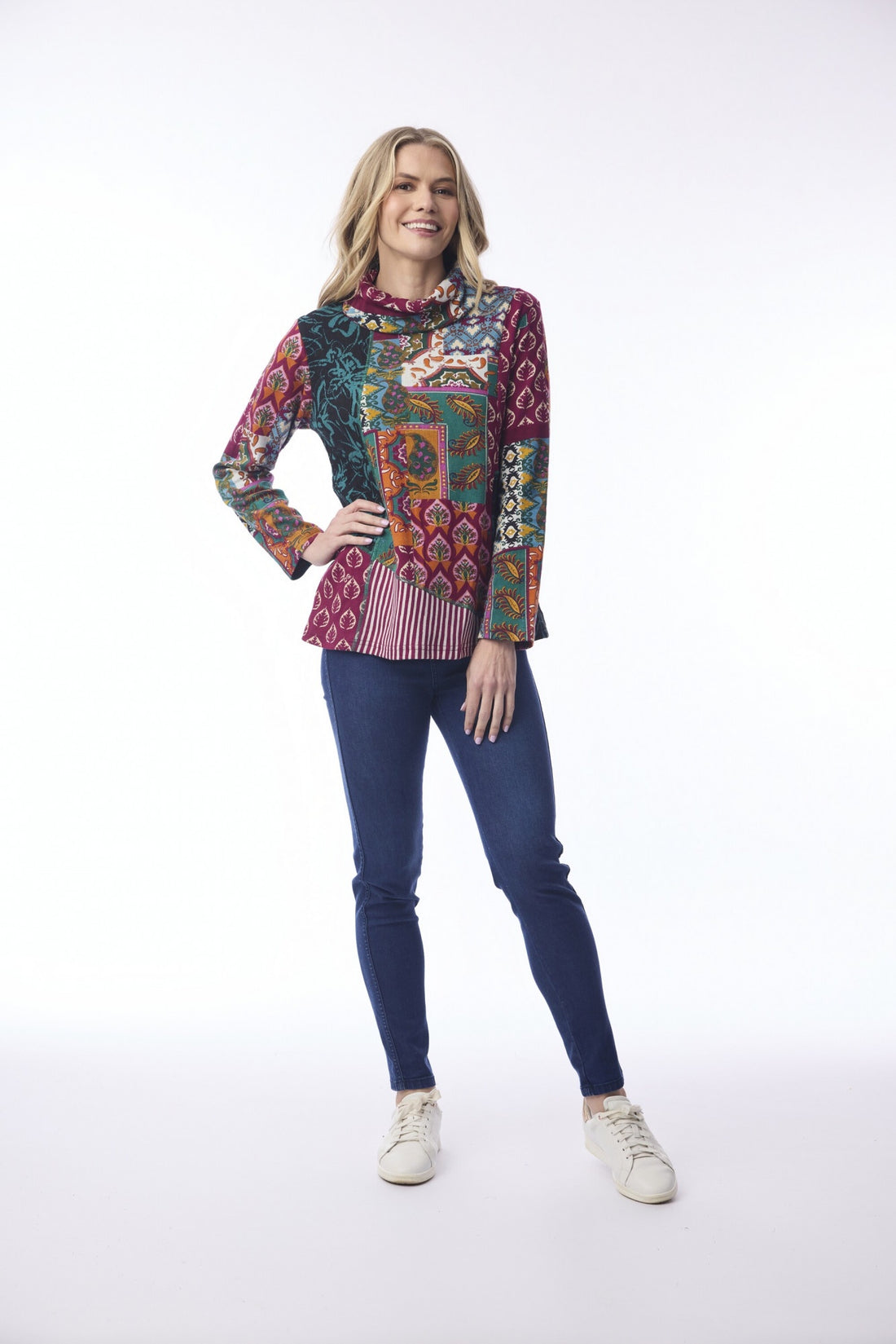 Prato Top Patch Cowl - Orientique