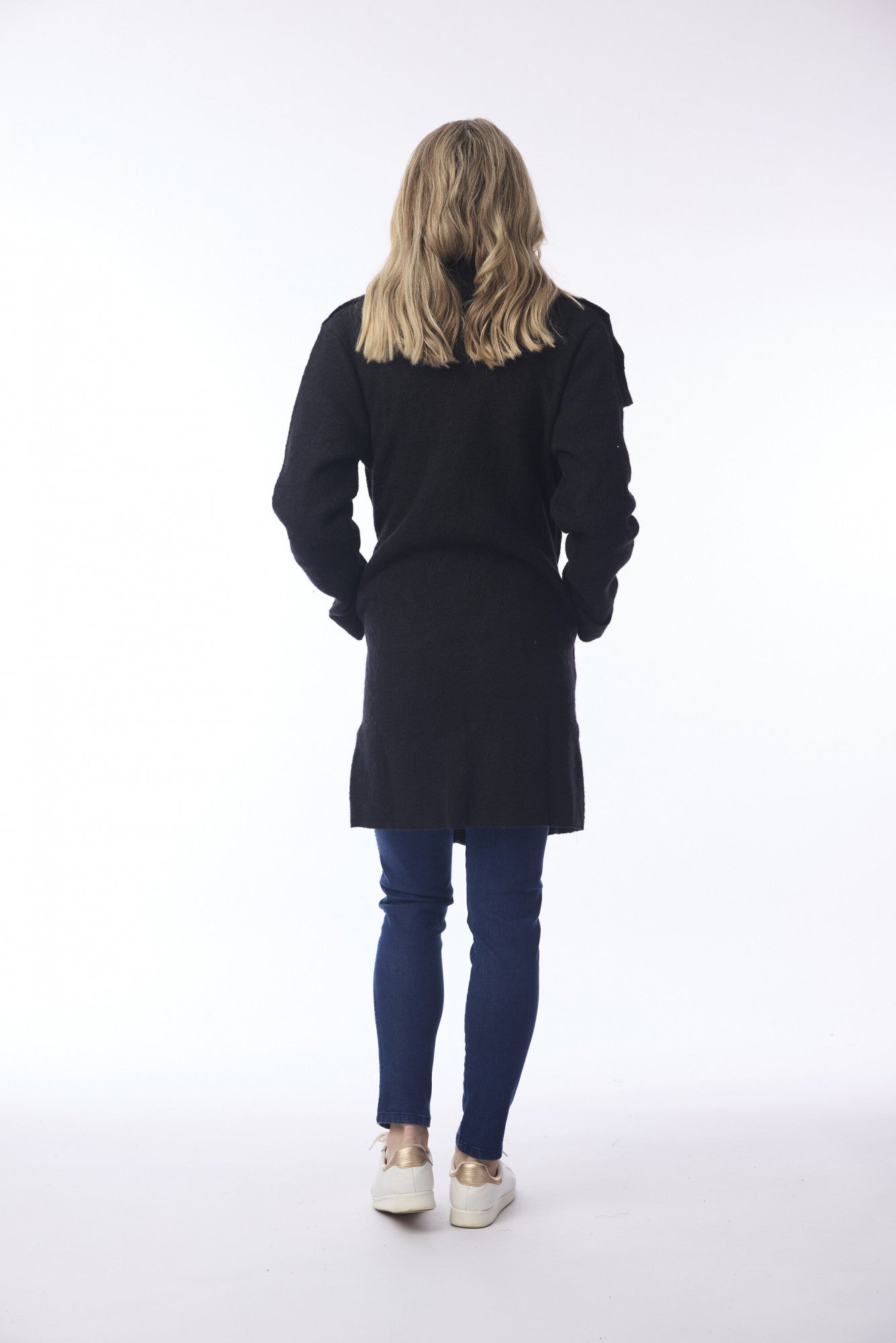 Wool Wrap Jacket Black - Orientique