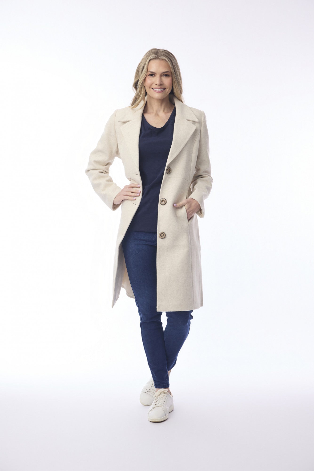 Orientique Solid Trench coat long - Swannies Merimbula