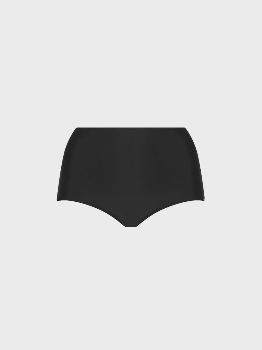 Black High Waisted Swim Bikini Bottom