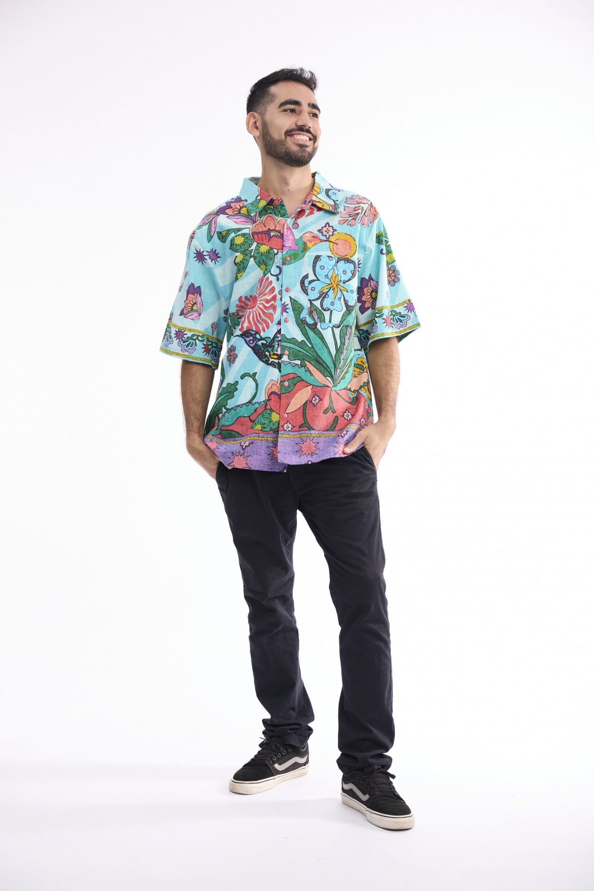 Men Shirt Short Sleeve Collar- Provence-Orientique