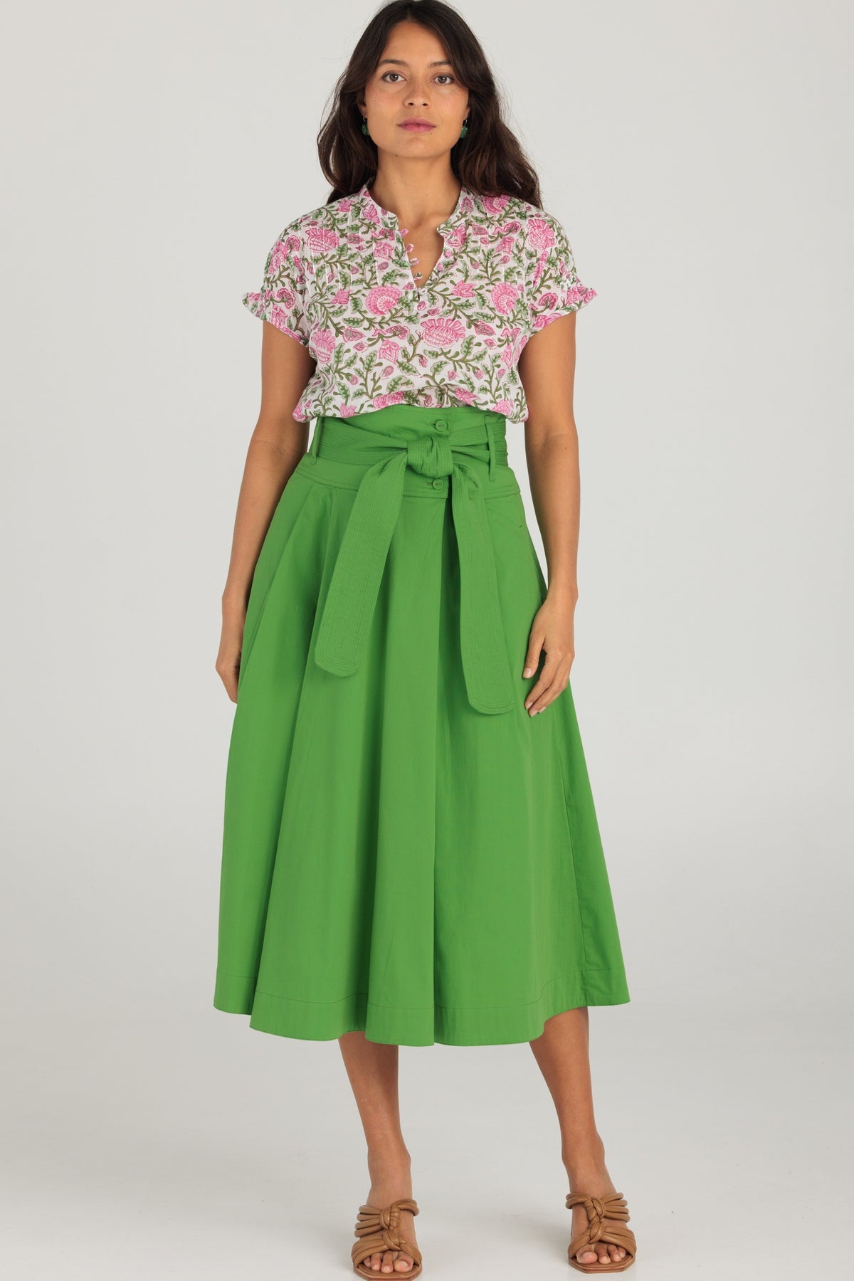Rhodes Skirt Willow Green - Ella &amp; Sunday