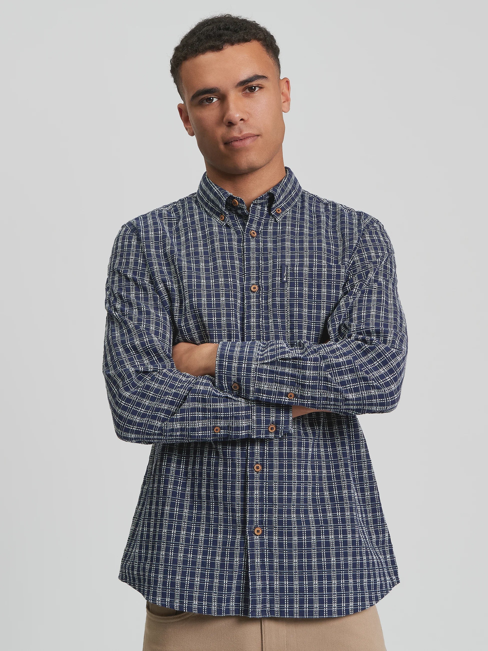 Raised Yarn Check Shirt Ben Sherman