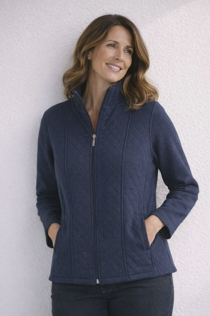 Cindy Fleece Jacket Navy Renoma