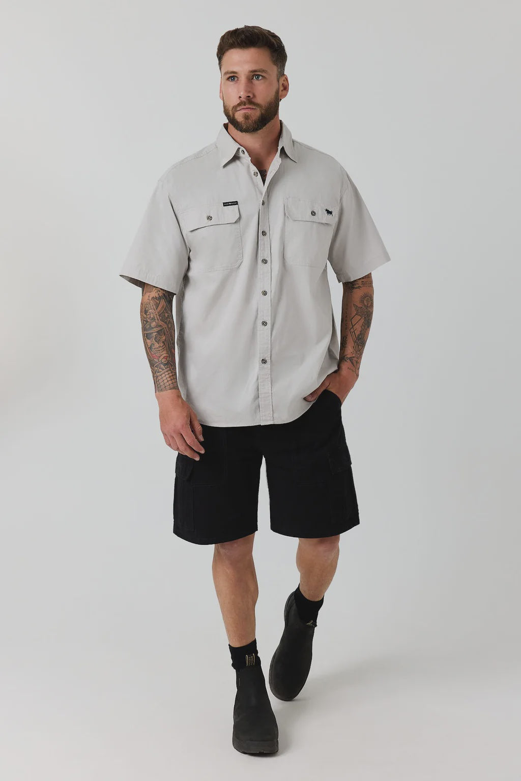 Bushland Cargo Walk Short - Charcoal - Ringers Western