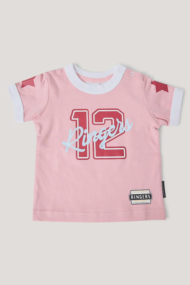 Babies Bambino Football Jersey Pink - Ringers Western