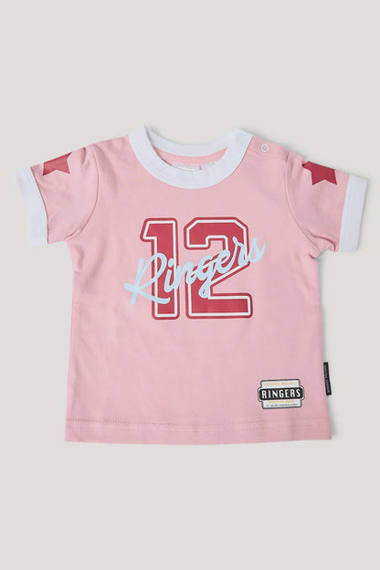 Babies Bambino Football Jersey Pink - Ringers Western
