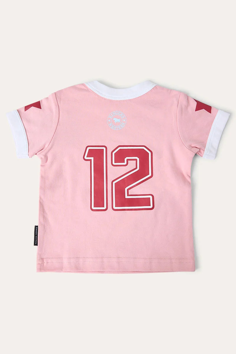 Babies Bambino Football Jersey Pink - Ringers Western