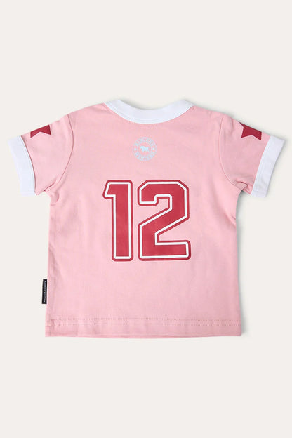 Babies Bambino Football Jersey Pink - Ringers Western
