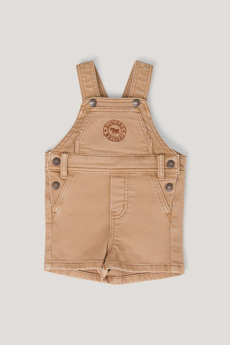 Barnyard Buddy Babies Shorts Overalls Drk Sand - Ringers Western