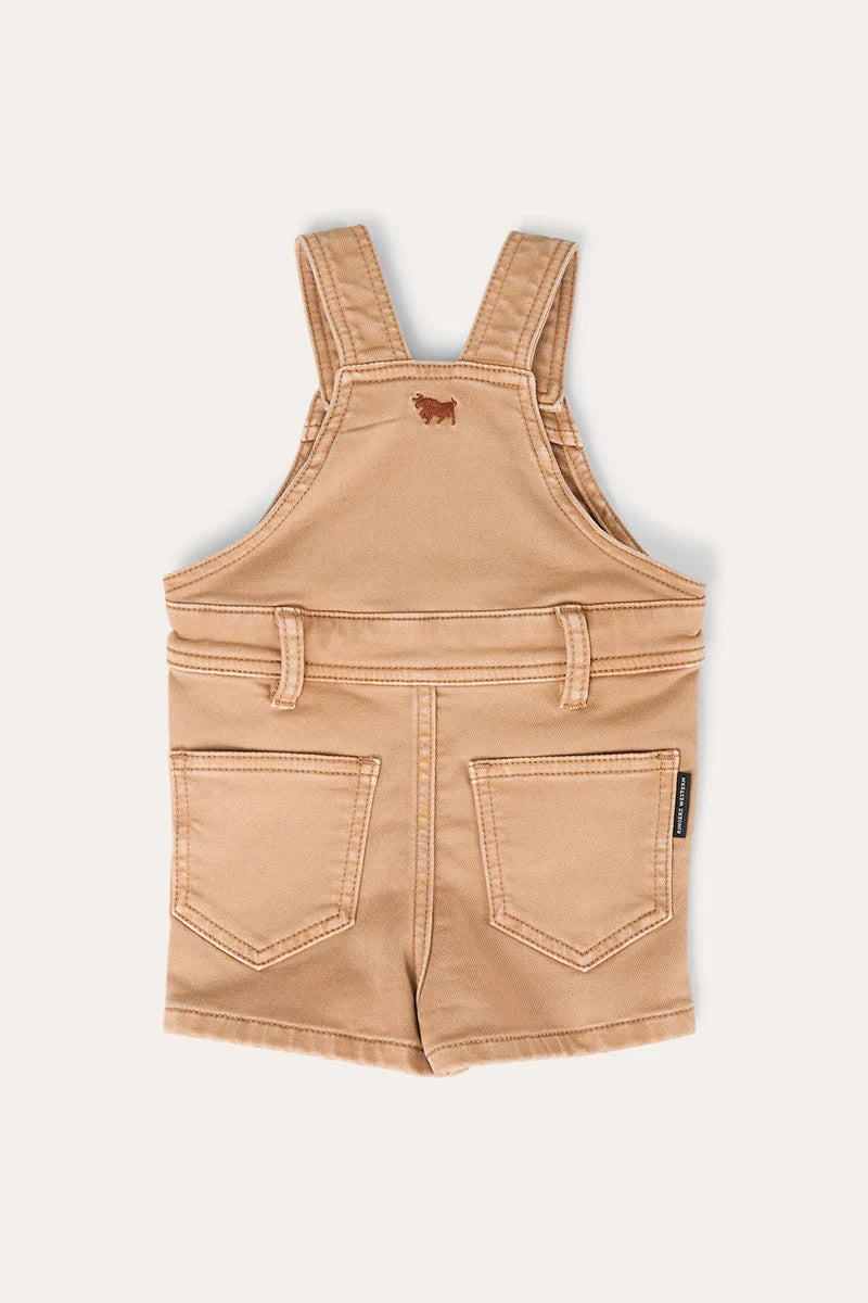 Barnyard Buddy Babies Shorts Overalls Drk Sand - Ringers Western