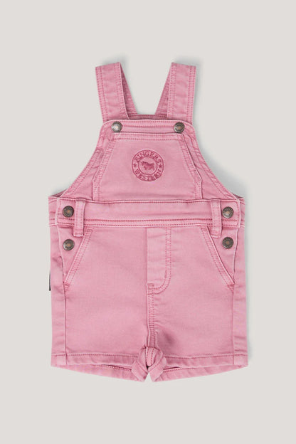 Barnyard Buddy Babies Shorts Overalls Pink - Ringers Western