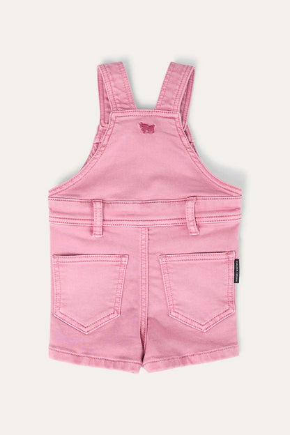 Barnyard Buddy Babies Shorts Overalls Pink - Ringers Western