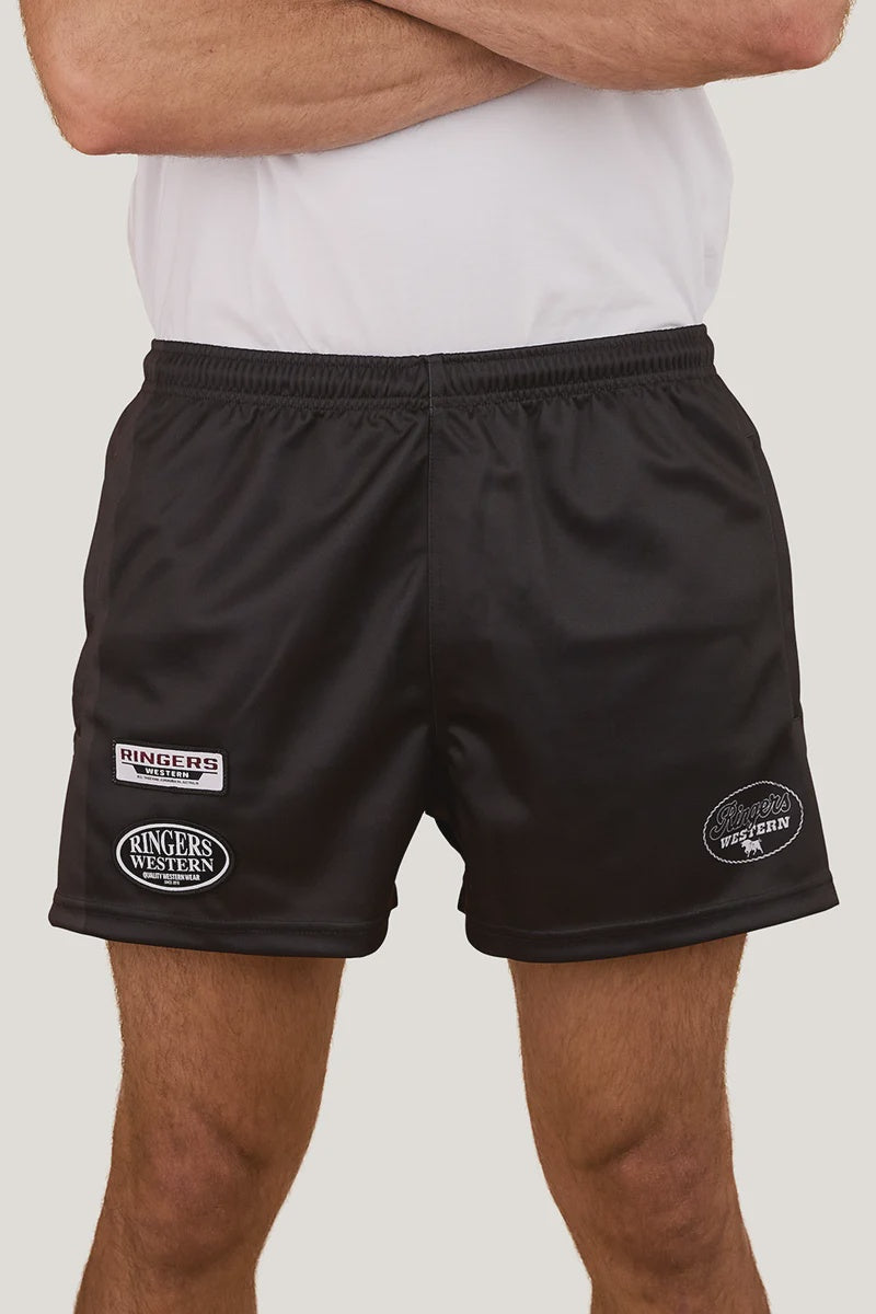 Buckley Unisex Footy Short Black - Ringers Western