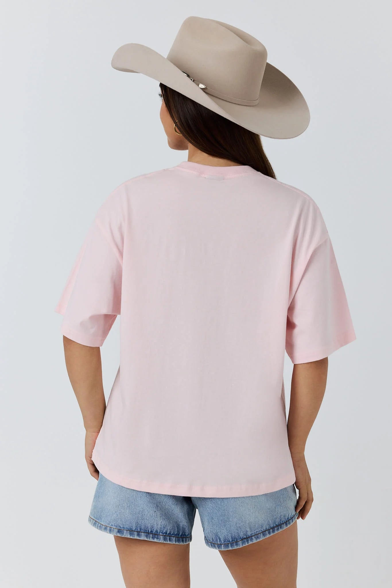Cowboy Tears Womens Oversized T Shirt Barely Pink - Ringers Western