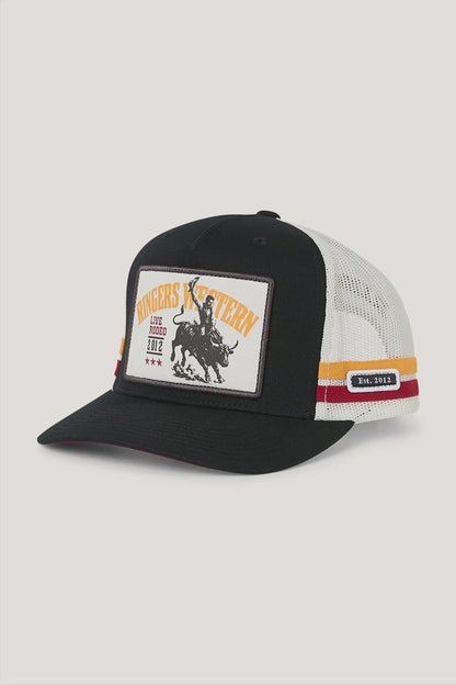 Live Rodeo Deep Fit Trucker Cap Blk/Off White - Ringers Western