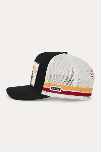 Live Rodeo Deep Fit Trucker Cap Blk/Off White - Ringers Western