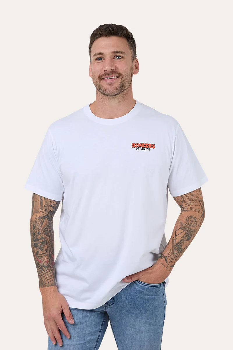 Side Chick Mens Loose Fit T-Shirt White - Ringers Western