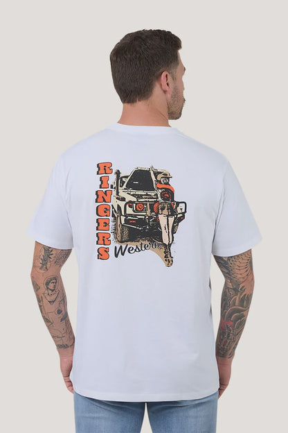 Side Chick Mens Loose Fit T-Shirt White - Ringers Western