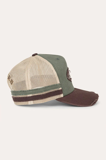 Worn Out Deep Fit Trucker Cap Army/Choc - Ringers Western