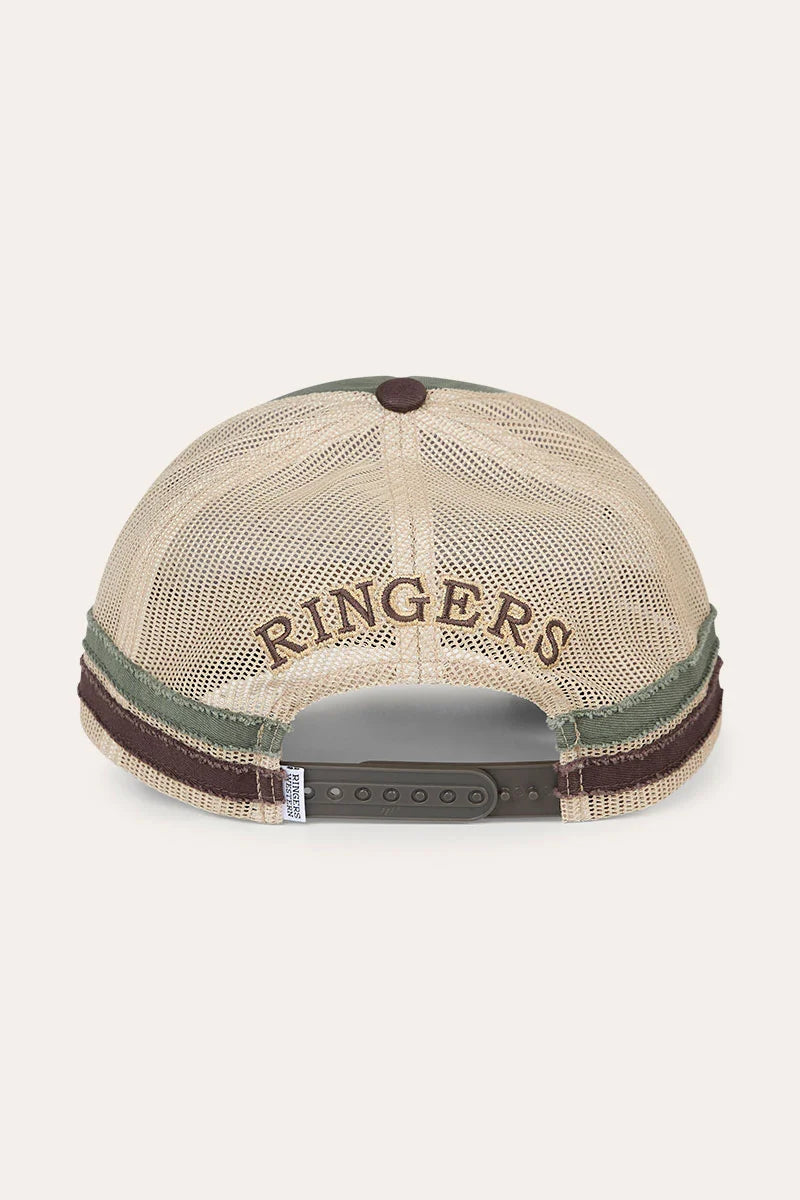 Worn Out Deep Fit Trucker Cap Army/Choc - Ringers Western