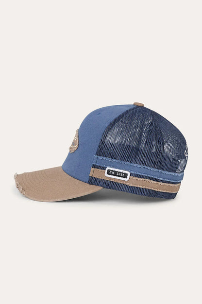 Worn Out Deep Fit Trucker Cap Clay/Blue - Ringers Western