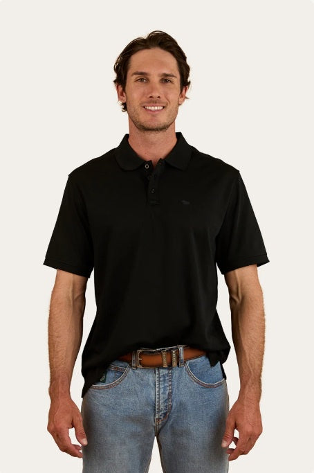 Tech Mens Polo Black