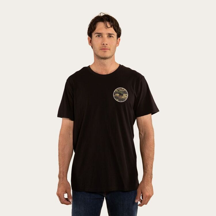 Signature Bull Mens Loose T-Shirt - Black / Camo